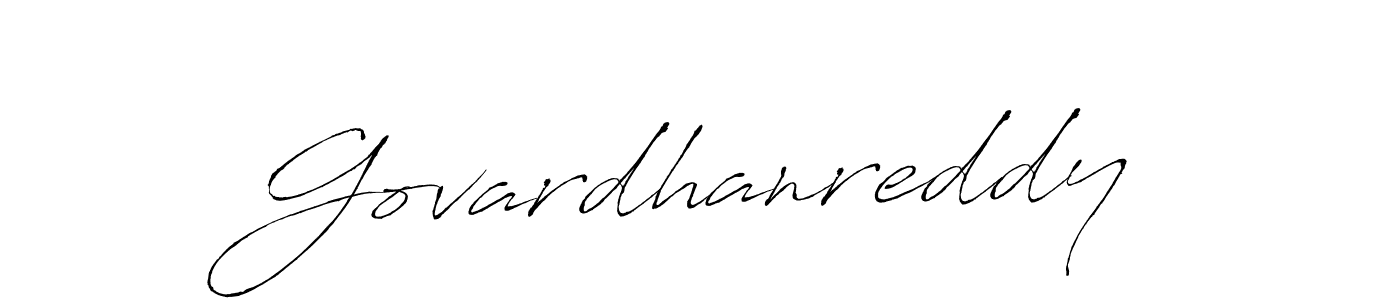 Design your own signature with our free online signature maker. With this signature software, you can create a handwritten (Antro_Vectra) signature for name Govardhanreddy. Govardhanreddy signature style 6 images and pictures png