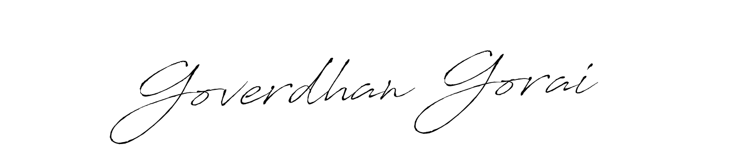 How to make Goverdhan Gorai name signature. Use Antro_Vectra style for creating short signs online. This is the latest handwritten sign. Goverdhan Gorai signature style 6 images and pictures png