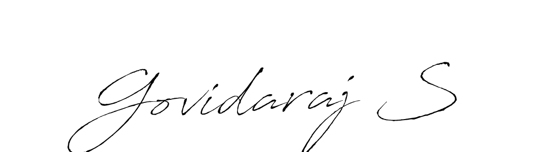 How to make Govidaraj S name signature. Use Antro_Vectra style for creating short signs online. This is the latest handwritten sign. Govidaraj S signature style 6 images and pictures png