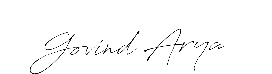 Govind Arya stylish signature style. Best Handwritten Sign (Antro_Vectra) for my name. Handwritten Signature Collection Ideas for my name Govind Arya. Govind Arya signature style 6 images and pictures png