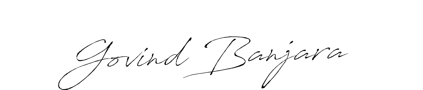 Antro_Vectra is a professional signature style that is perfect for those who want to add a touch of class to their signature. It is also a great choice for those who want to make their signature more unique. Get Govind Banjara name to fancy signature for free. Govind Banjara signature style 6 images and pictures png