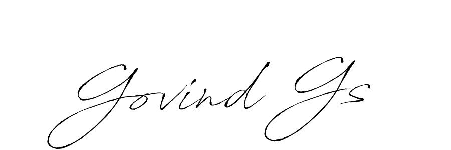 Make a beautiful signature design for name Govind Gs. With this signature (Antro_Vectra) style, you can create a handwritten signature for free. Govind Gs signature style 6 images and pictures png