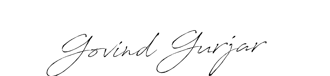 Design your own signature with our free online signature maker. With this signature software, you can create a handwritten (Antro_Vectra) signature for name Govind Gurjar. Govind Gurjar signature style 6 images and pictures png