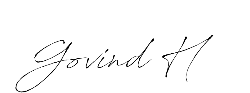 Make a beautiful signature design for name Govind H. With this signature (Antro_Vectra) style, you can create a handwritten signature for free. Govind H signature style 6 images and pictures png