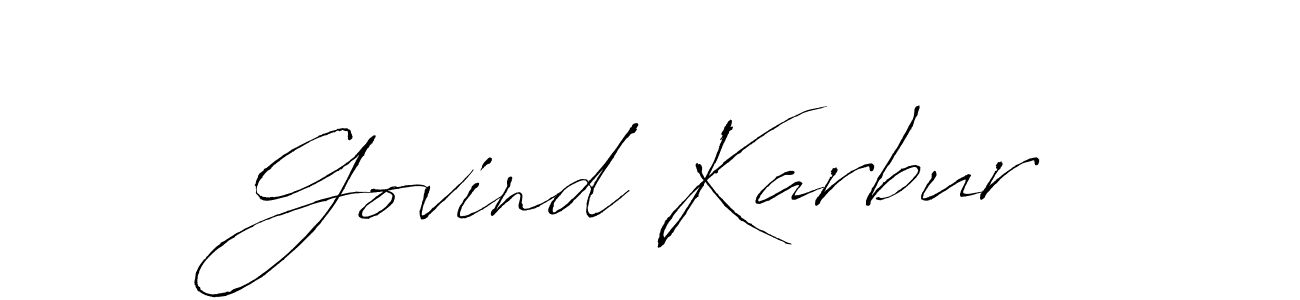 This is the best signature style for the Govind Karbur name. Also you like these signature font (Antro_Vectra). Mix name signature. Govind Karbur signature style 6 images and pictures png