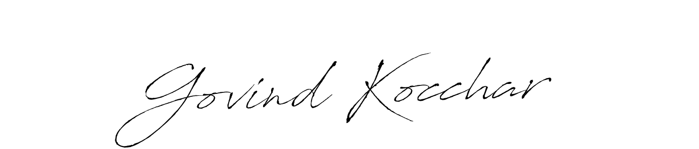 Govind Kocchar stylish signature style. Best Handwritten Sign (Antro_Vectra) for my name. Handwritten Signature Collection Ideas for my name Govind Kocchar. Govind Kocchar signature style 6 images and pictures png