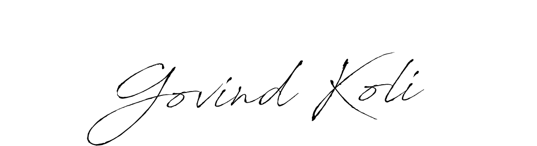Make a beautiful signature design for name Govind Koli. With this signature (Antro_Vectra) style, you can create a handwritten signature for free. Govind Koli signature style 6 images and pictures png