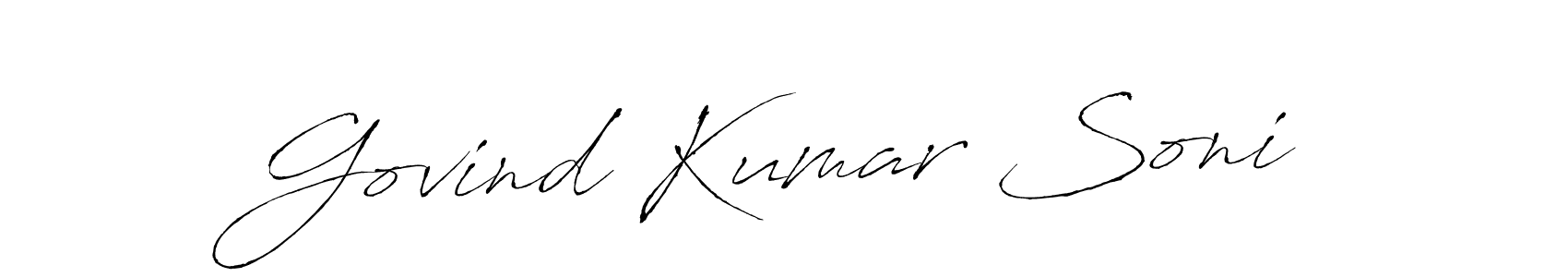 How to make Govind Kumar Soni name signature. Use Antro_Vectra style for creating short signs online. This is the latest handwritten sign. Govind Kumar Soni signature style 6 images and pictures png