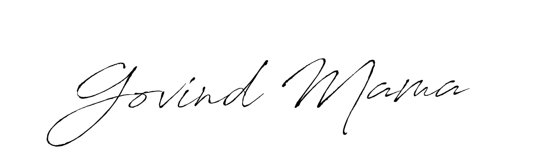 Use a signature maker to create a handwritten signature online. With this signature software, you can design (Antro_Vectra) your own signature for name Govind Mama. Govind Mama signature style 6 images and pictures png