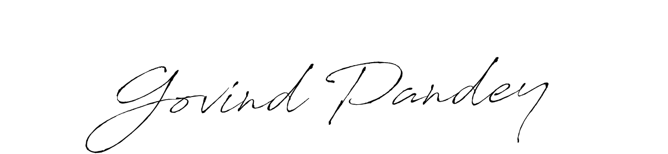 Govind Pandey stylish signature style. Best Handwritten Sign (Antro_Vectra) for my name. Handwritten Signature Collection Ideas for my name Govind Pandey. Govind Pandey signature style 6 images and pictures png