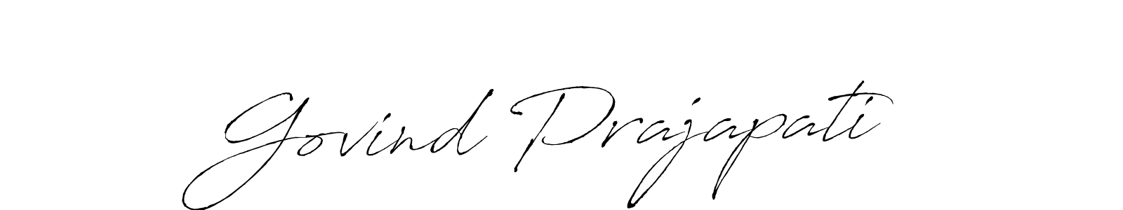 How to make Govind Prajapati signature? Antro_Vectra is a professional autograph style. Create handwritten signature for Govind Prajapati name. Govind Prajapati signature style 6 images and pictures png