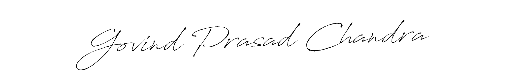 The best way (Antro_Vectra) to make a short signature is to pick only two or three words in your name. The name Govind Prasad Chandra include a total of six letters. For converting this name. Govind Prasad Chandra signature style 6 images and pictures png