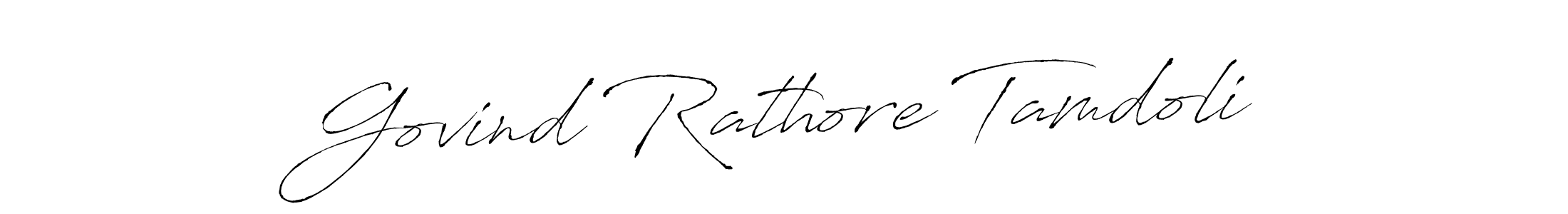 Create a beautiful signature design for name Govind Rathore Tamdoli. With this signature (Antro_Vectra) fonts, you can make a handwritten signature for free. Govind Rathore Tamdoli signature style 6 images and pictures png