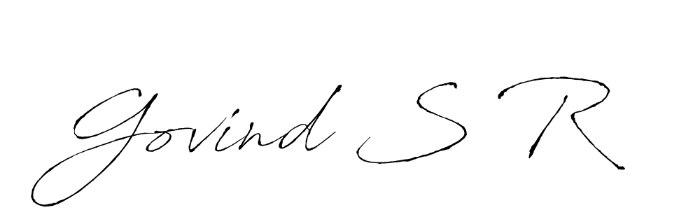 Govind S R stylish signature style. Best Handwritten Sign (Antro_Vectra) for my name. Handwritten Signature Collection Ideas for my name Govind S R. Govind S R signature style 6 images and pictures png