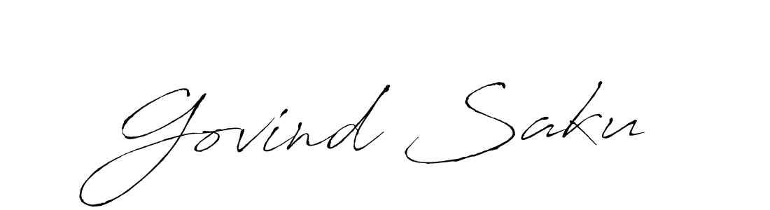 Make a beautiful signature design for name Govind Saku. With this signature (Antro_Vectra) style, you can create a handwritten signature for free. Govind Saku signature style 6 images and pictures png