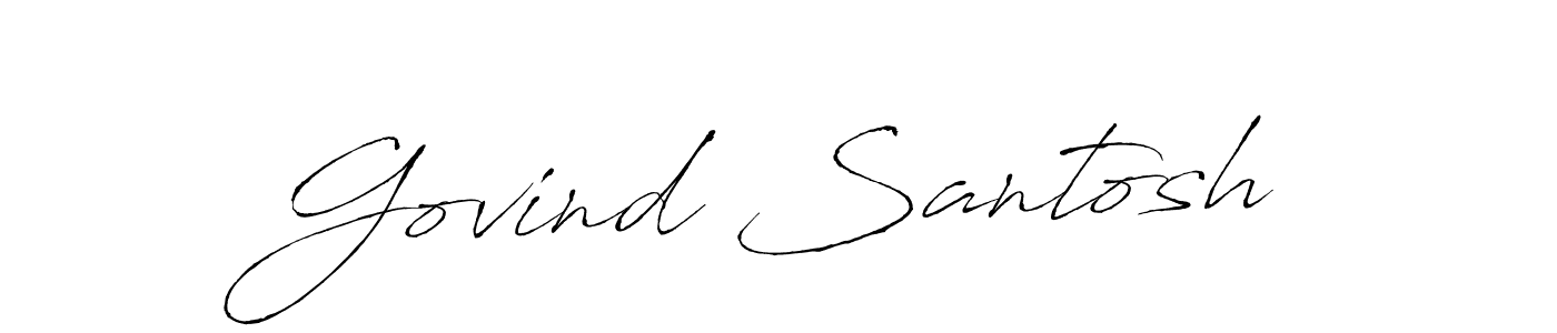 Govind Santosh stylish signature style. Best Handwritten Sign (Antro_Vectra) for my name. Handwritten Signature Collection Ideas for my name Govind Santosh. Govind Santosh signature style 6 images and pictures png