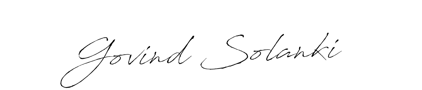 Make a beautiful signature design for name Govind Solanki. With this signature (Antro_Vectra) style, you can create a handwritten signature for free. Govind Solanki signature style 6 images and pictures png