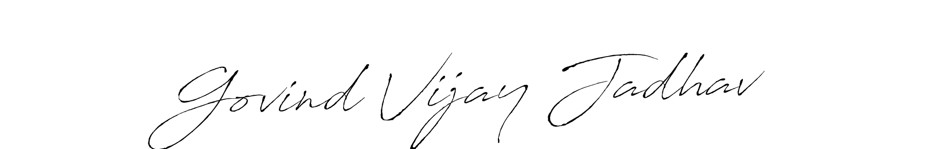 Design your own signature with our free online signature maker. With this signature software, you can create a handwritten (Antro_Vectra) signature for name Govind Vijay Jadhav. Govind Vijay Jadhav signature style 6 images and pictures png