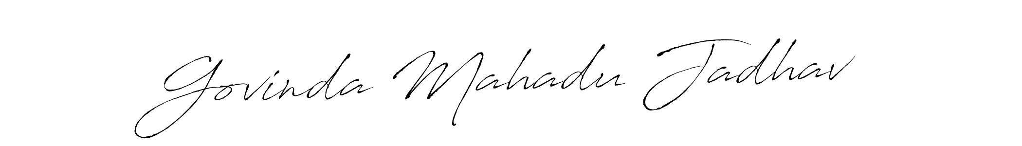 Also we have Govinda Mahadu Jadhav name is the best signature style. Create professional handwritten signature collection using Antro_Vectra autograph style. Govinda Mahadu Jadhav signature style 6 images and pictures png