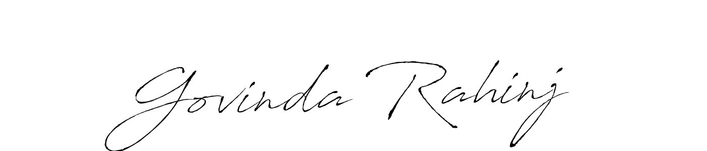 How to make Govinda Rahinj signature? Antro_Vectra is a professional autograph style. Create handwritten signature for Govinda Rahinj name. Govinda Rahinj signature style 6 images and pictures png