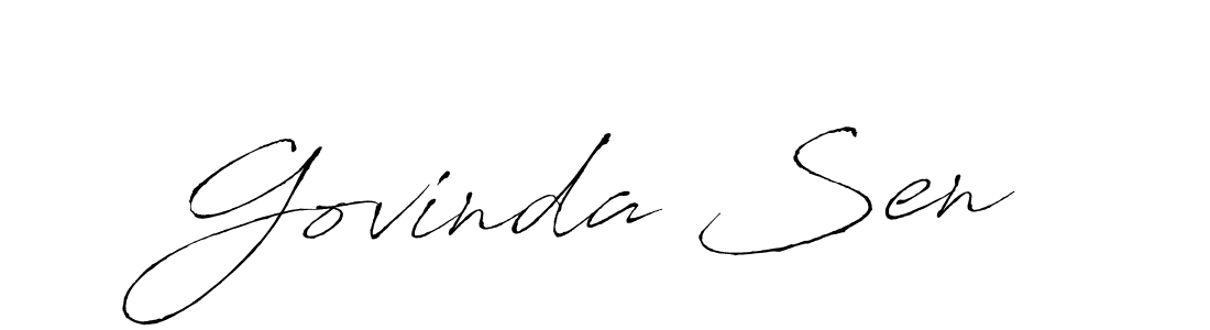 The best way (Antro_Vectra) to make a short signature is to pick only two or three words in your name. The name Govinda Sen include a total of six letters. For converting this name. Govinda Sen signature style 6 images and pictures png