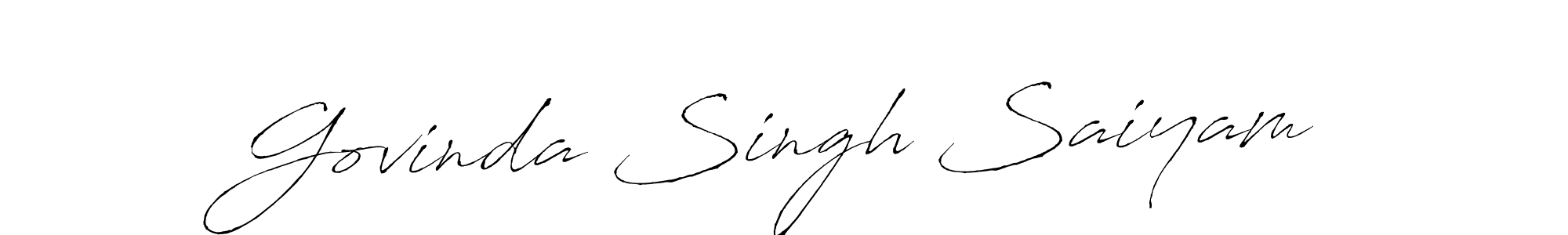 Use a signature maker to create a handwritten signature online. With this signature software, you can design (Antro_Vectra) your own signature for name Govinda Singh Saiyam. Govinda Singh Saiyam signature style 6 images and pictures png