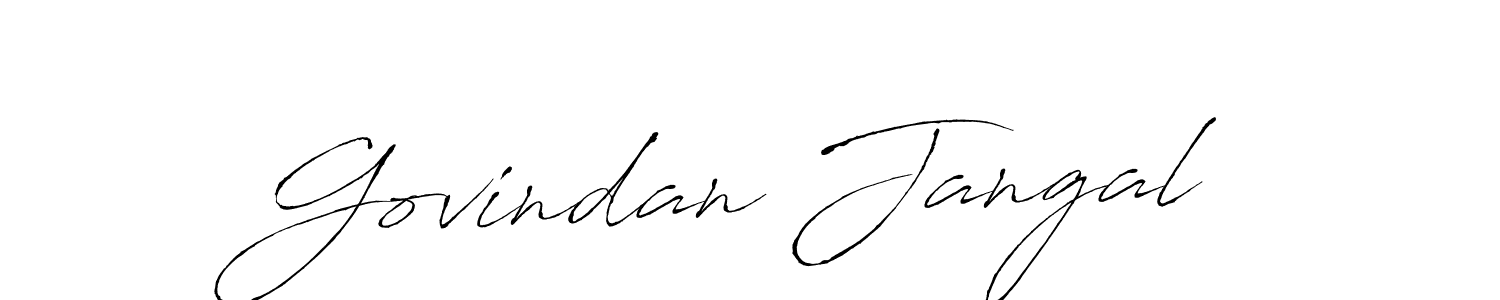 Make a beautiful signature design for name Govindan Jangal. With this signature (Antro_Vectra) style, you can create a handwritten signature for free. Govindan Jangal signature style 6 images and pictures png