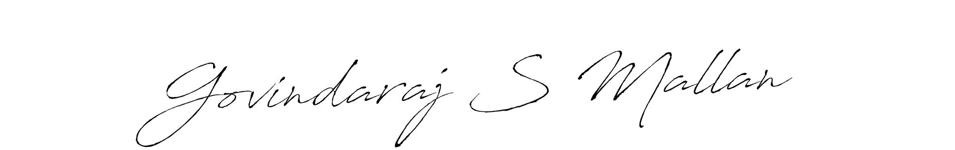 Make a beautiful signature design for name Govindaraj S Mallan. With this signature (Antro_Vectra) style, you can create a handwritten signature for free. Govindaraj S Mallan signature style 6 images and pictures png