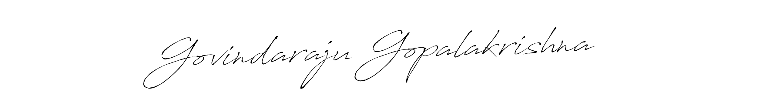 How to make Govindaraju Gopalakrishna signature? Antro_Vectra is a professional autograph style. Create handwritten signature for Govindaraju Gopalakrishna name. Govindaraju Gopalakrishna signature style 6 images and pictures png