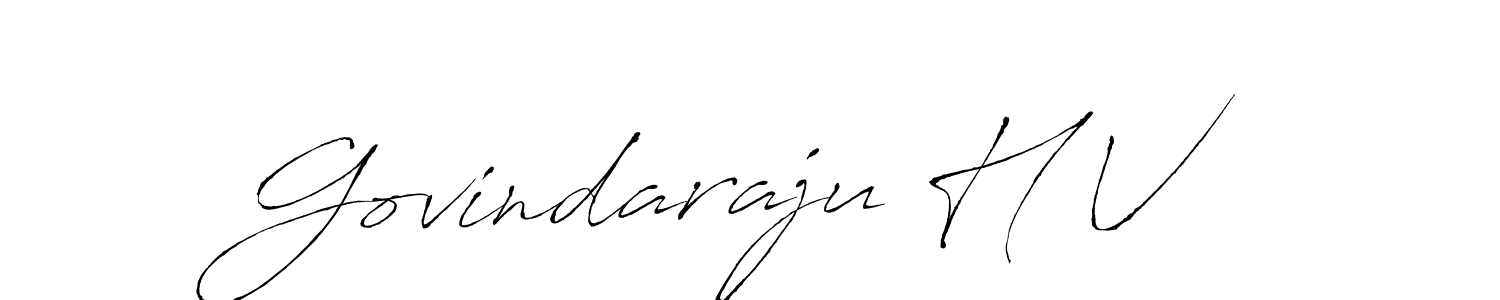 Antro_Vectra is a professional signature style that is perfect for those who want to add a touch of class to their signature. It is also a great choice for those who want to make their signature more unique. Get Govindaraju H V name to fancy signature for free. Govindaraju H V signature style 6 images and pictures png