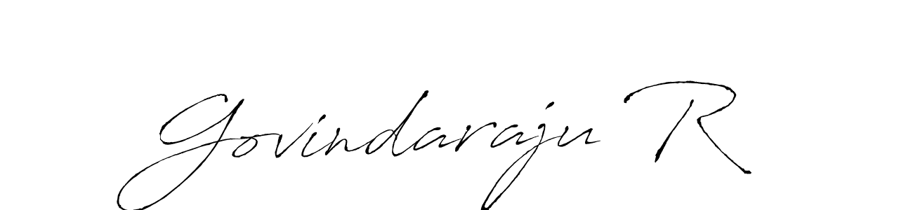 Make a beautiful signature design for name Govindaraju R. With this signature (Antro_Vectra) style, you can create a handwritten signature for free. Govindaraju R signature style 6 images and pictures png