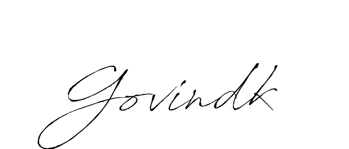 Use a signature maker to create a handwritten signature online. With this signature software, you can design (Antro_Vectra) your own signature for name Govindk. Govindk signature style 6 images and pictures png