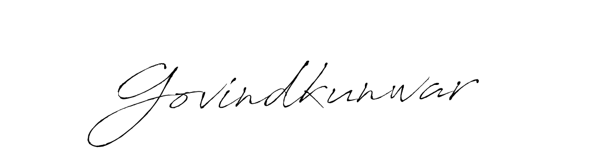 Make a beautiful signature design for name Govindkunwar. With this signature (Antro_Vectra) style, you can create a handwritten signature for free. Govindkunwar signature style 6 images and pictures png