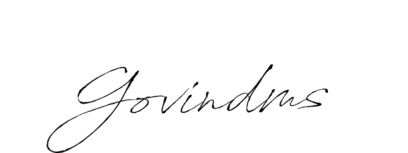 How to make Govindms name signature. Use Antro_Vectra style for creating short signs online. This is the latest handwritten sign. Govindms signature style 6 images and pictures png