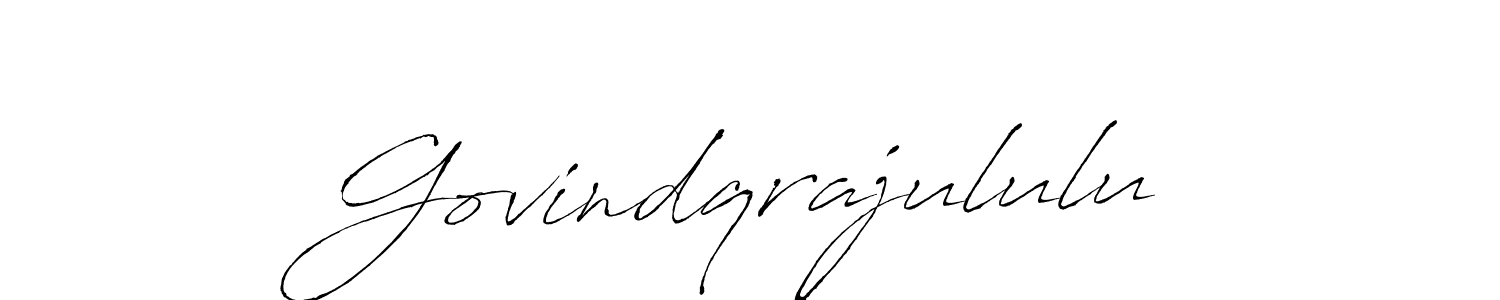 Create a beautiful signature design for name Govindqrajululu. With this signature (Antro_Vectra) fonts, you can make a handwritten signature for free. Govindqrajululu signature style 6 images and pictures png