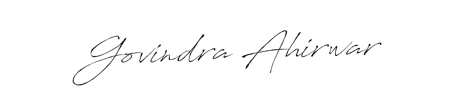 Use a signature maker to create a handwritten signature online. With this signature software, you can design (Antro_Vectra) your own signature for name Govindra Ahirwar. Govindra Ahirwar signature style 6 images and pictures png