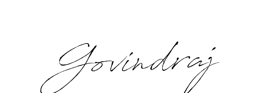 Design your own signature with our free online signature maker. With this signature software, you can create a handwritten (Antro_Vectra) signature for name Govindraj. Govindraj signature style 6 images and pictures png