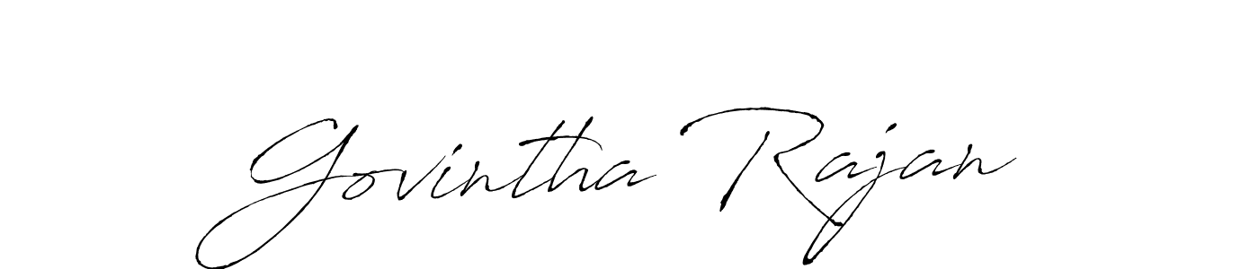 It looks lik you need a new signature style for name Govintha Rajan. Design unique handwritten (Antro_Vectra) signature with our free signature maker in just a few clicks. Govintha Rajan signature style 6 images and pictures png