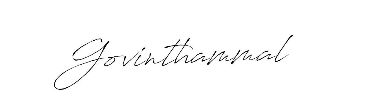 Use a signature maker to create a handwritten signature online. With this signature software, you can design (Antro_Vectra) your own signature for name Govinthammal. Govinthammal signature style 6 images and pictures png