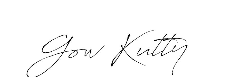 Antro_Vectra is a professional signature style that is perfect for those who want to add a touch of class to their signature. It is also a great choice for those who want to make their signature more unique. Get Gow Kutty name to fancy signature for free. Gow Kutty signature style 6 images and pictures png