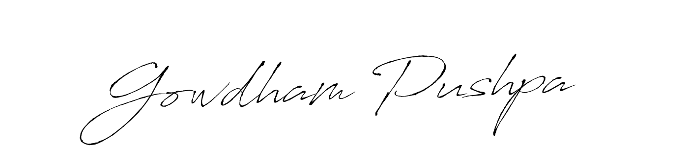 It looks lik you need a new signature style for name Gowdham Pushpa. Design unique handwritten (Antro_Vectra) signature with our free signature maker in just a few clicks. Gowdham Pushpa signature style 6 images and pictures png