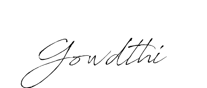 How to make Gowdthi signature? Antro_Vectra is a professional autograph style. Create handwritten signature for Gowdthi name. Gowdthi signature style 6 images and pictures png
