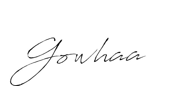 Gowhaa stylish signature style. Best Handwritten Sign (Antro_Vectra) for my name. Handwritten Signature Collection Ideas for my name Gowhaa. Gowhaa signature style 6 images and pictures png