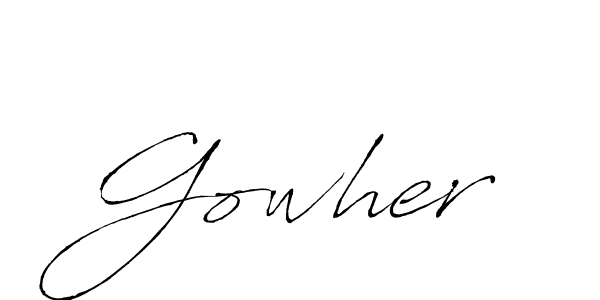 if you are searching for the best signature style for your name Gowher. so please give up your signature search. here we have designed multiple signature styles  using Antro_Vectra. Gowher signature style 6 images and pictures png