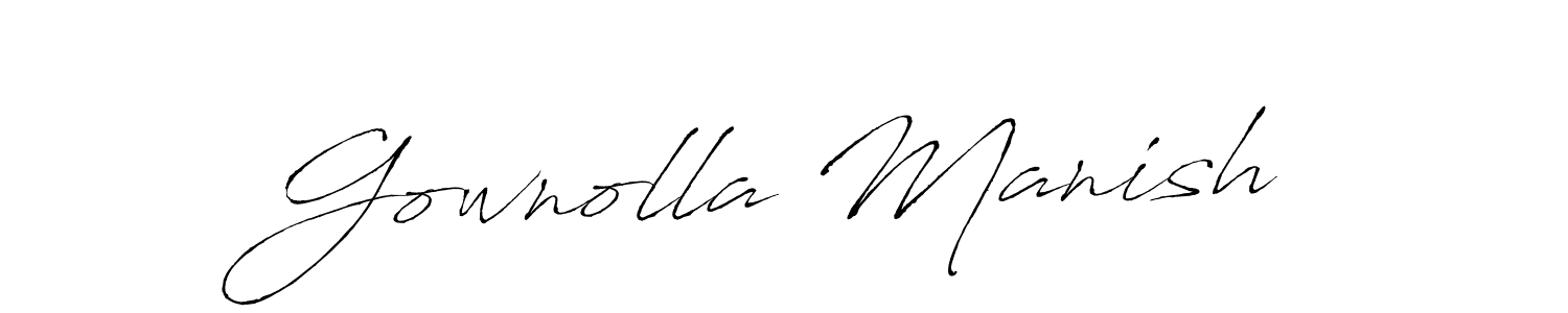 Design your own signature with our free online signature maker. With this signature software, you can create a handwritten (Antro_Vectra) signature for name Gownolla Manish. Gownolla Manish signature style 6 images and pictures png