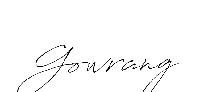 Also we have Gowrang name is the best signature style. Create professional handwritten signature collection using Antro_Vectra autograph style. Gowrang signature style 6 images and pictures png