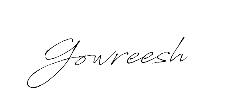 Similarly Antro_Vectra is the best handwritten signature design. Signature creator online .You can use it as an online autograph creator for name Gowreesh. Gowreesh signature style 6 images and pictures png