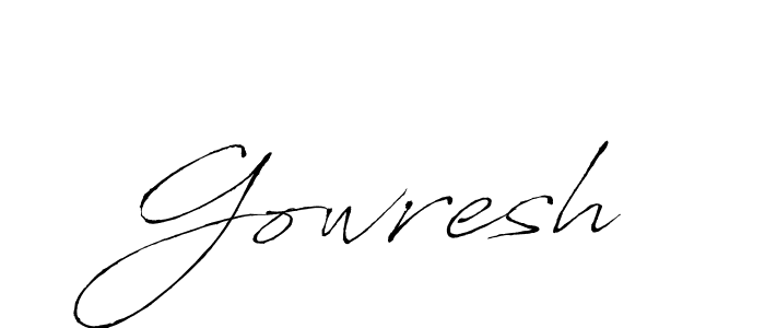 The best way (Antro_Vectra) to make a short signature is to pick only two or three words in your name. The name Gowresh include a total of six letters. For converting this name. Gowresh signature style 6 images and pictures png