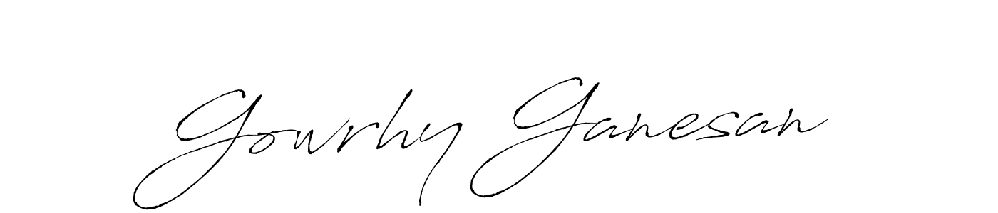 Make a short Gowrhy Ganesan signature style. Manage your documents anywhere anytime using Antro_Vectra. Create and add eSignatures, submit forms, share and send files easily. Gowrhy Ganesan signature style 6 images and pictures png