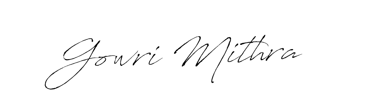 The best way (Antro_Vectra) to make a short signature is to pick only two or three words in your name. The name Gowri Mithra include a total of six letters. For converting this name. Gowri Mithra signature style 6 images and pictures png